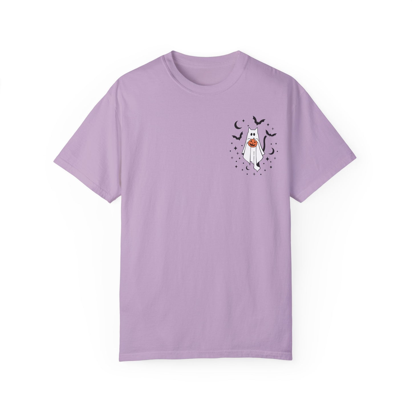 Ghost Kitty Comfort Colors T-shirt for Halloween Fall