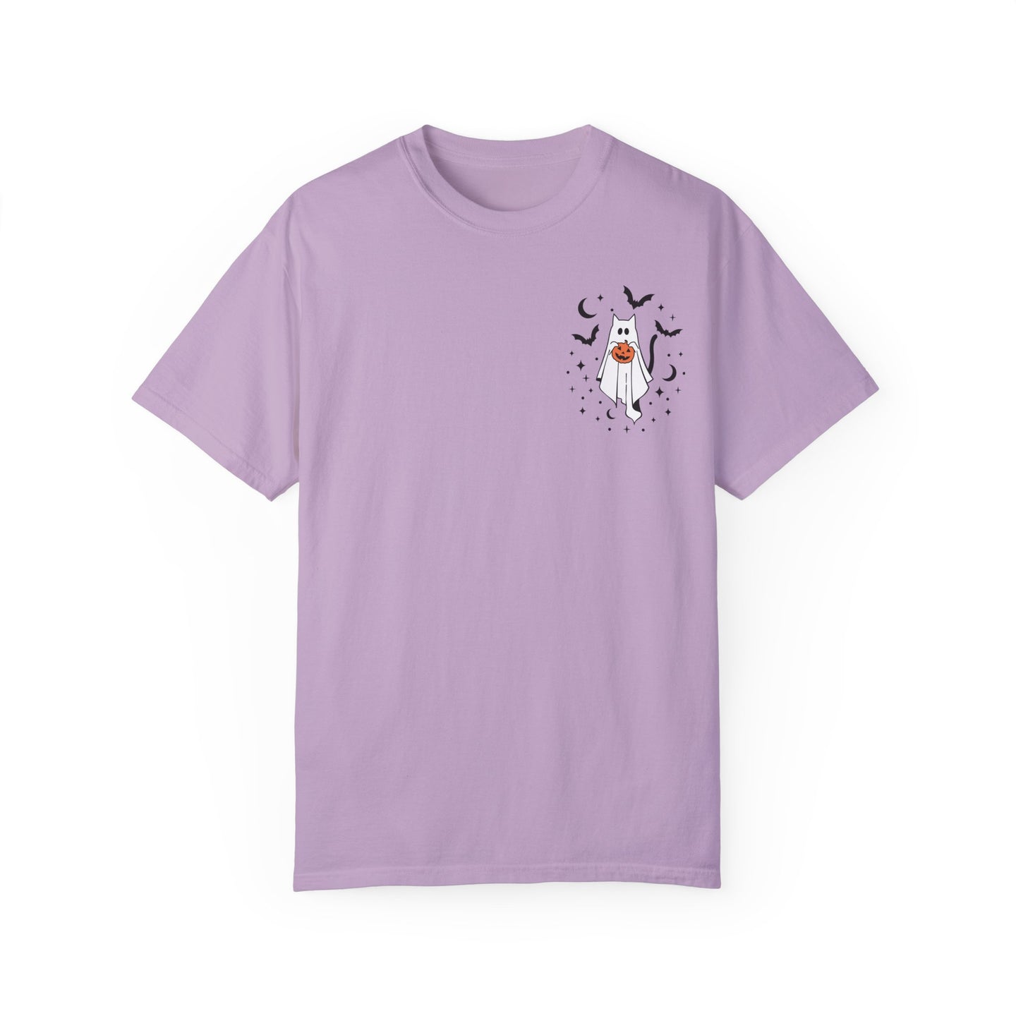 Ghost Kitty Comfort Colors T-shirt for Halloween Fall