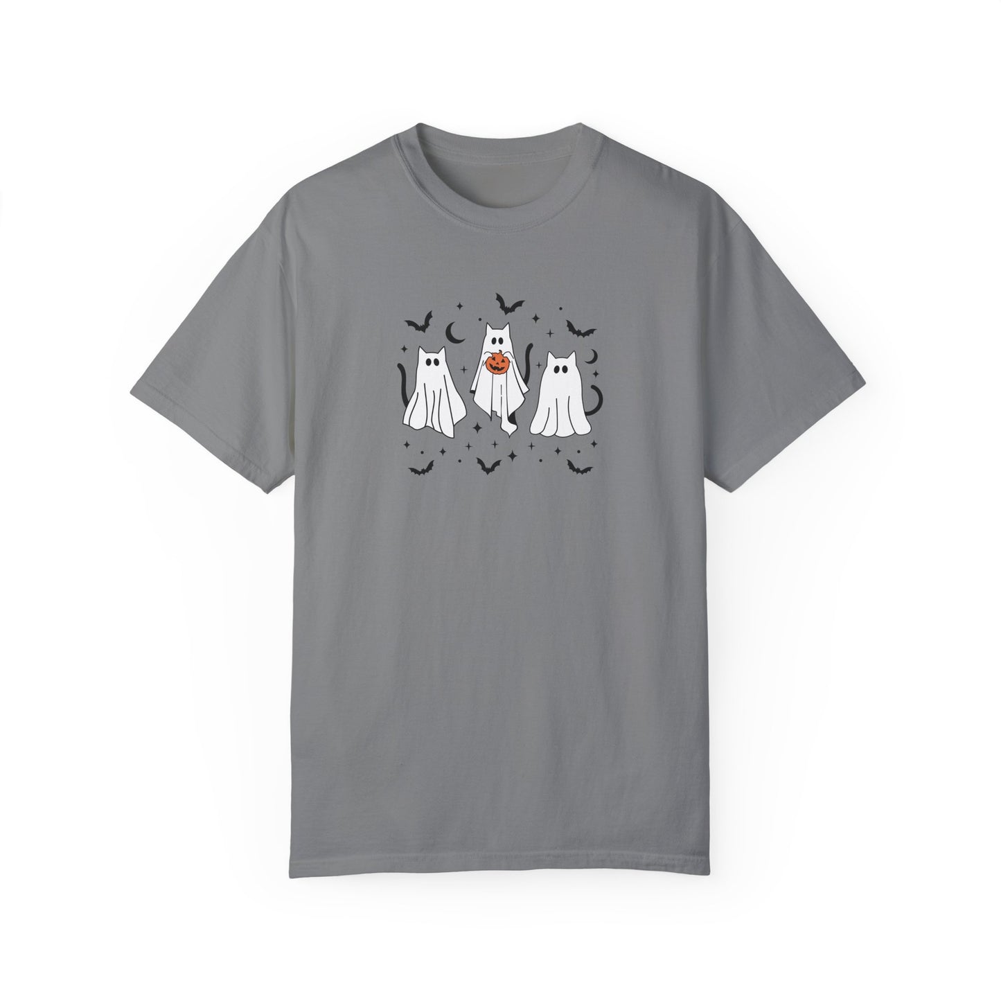 Ghost Kitty Comfort Colors T-shirt for Halloween Fall