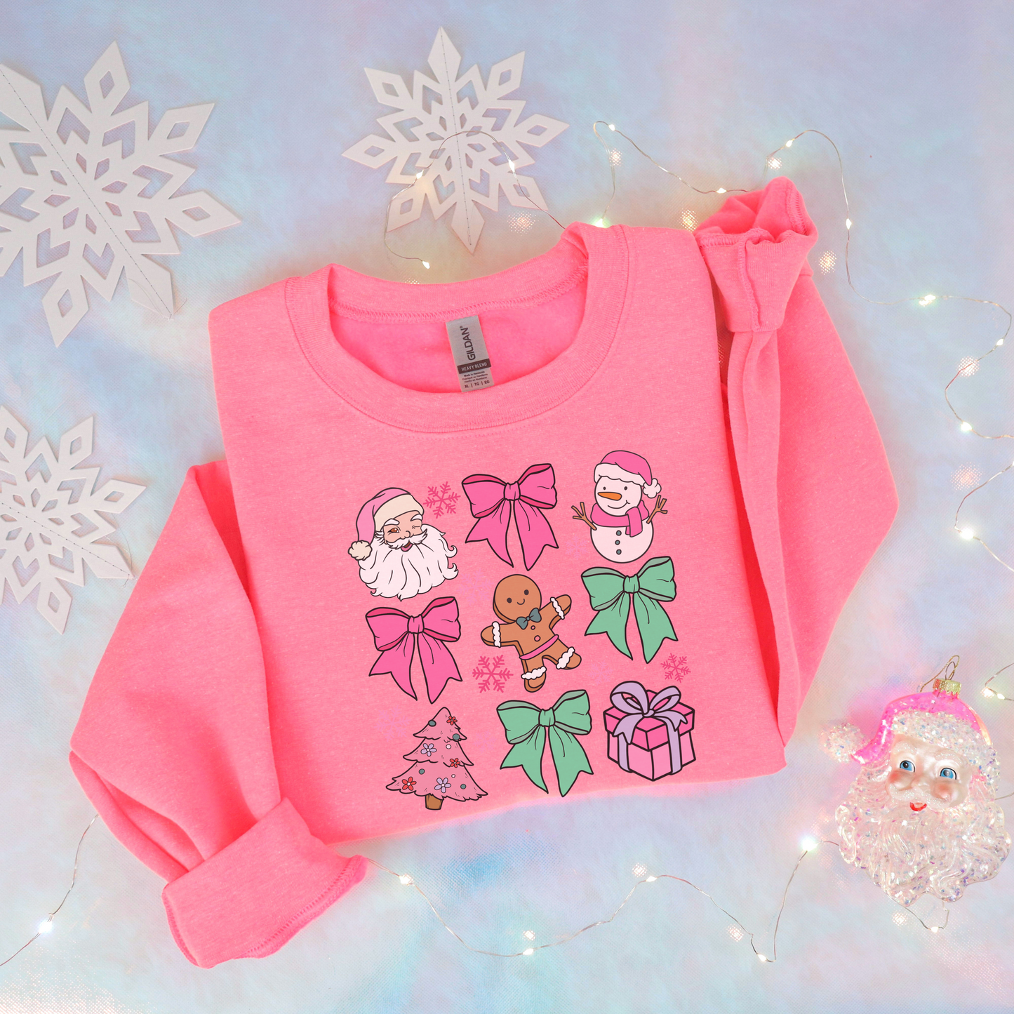 Pink Christmas Sweater - Sizes small to 5xl