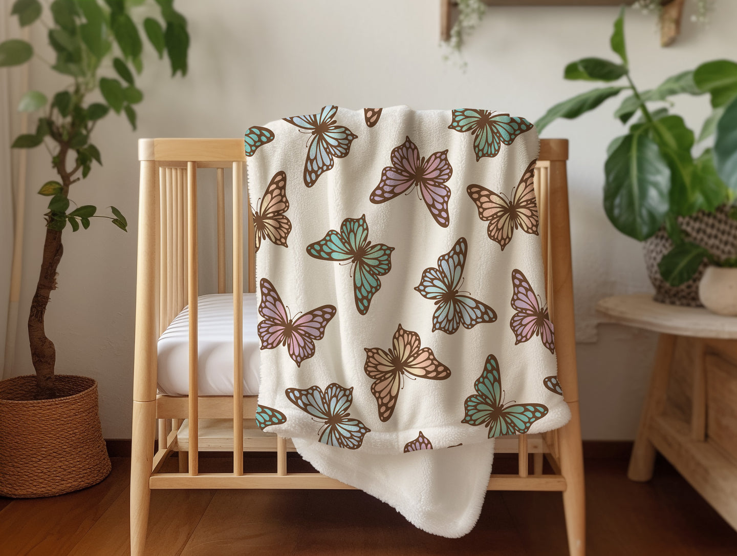 Personalized Boho Blanket Butterfly