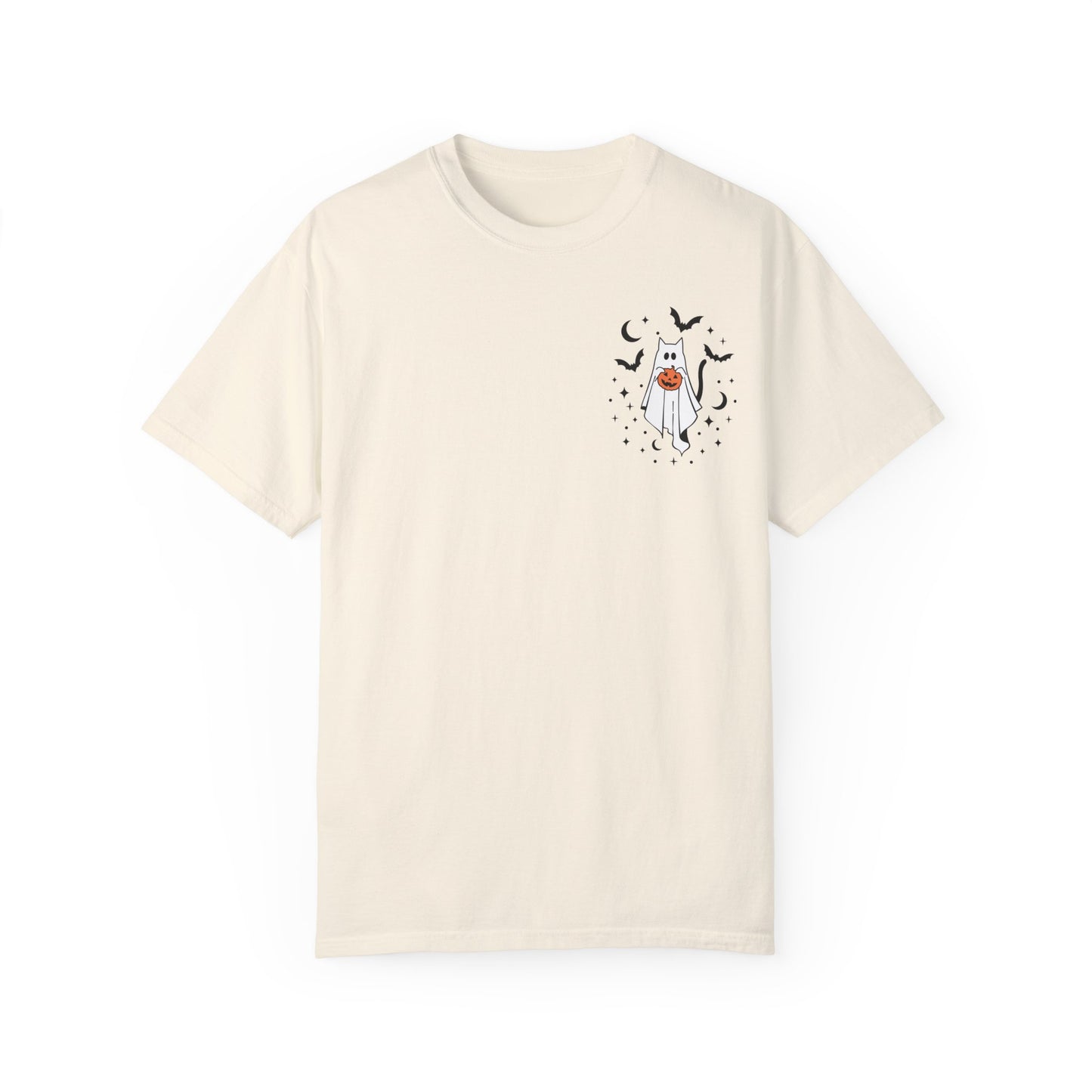 Ghost Kitty Comfort Colors T-shirt for Halloween Fall