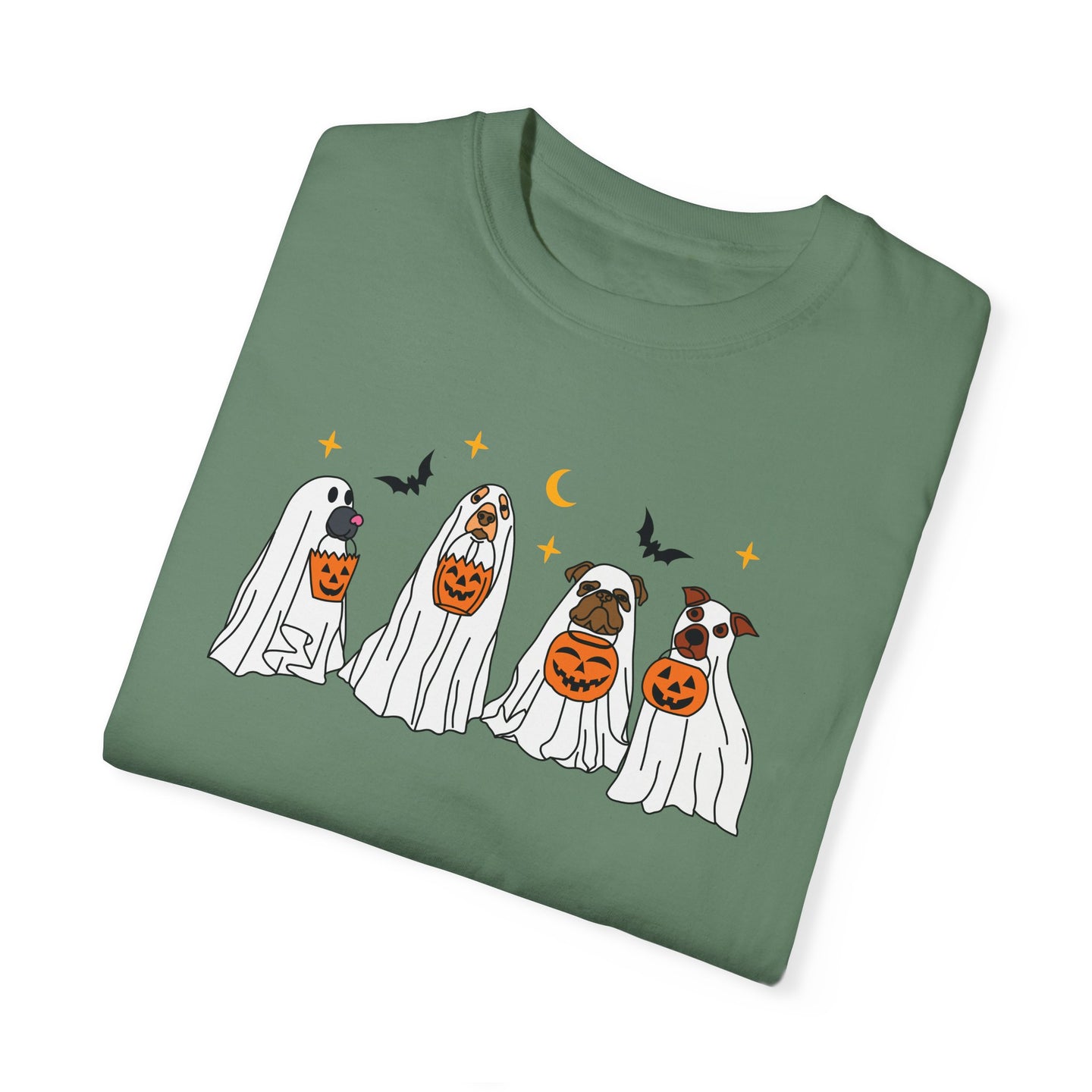 Ghost Dog Comfort Colors T-shirt for Halloween Fall