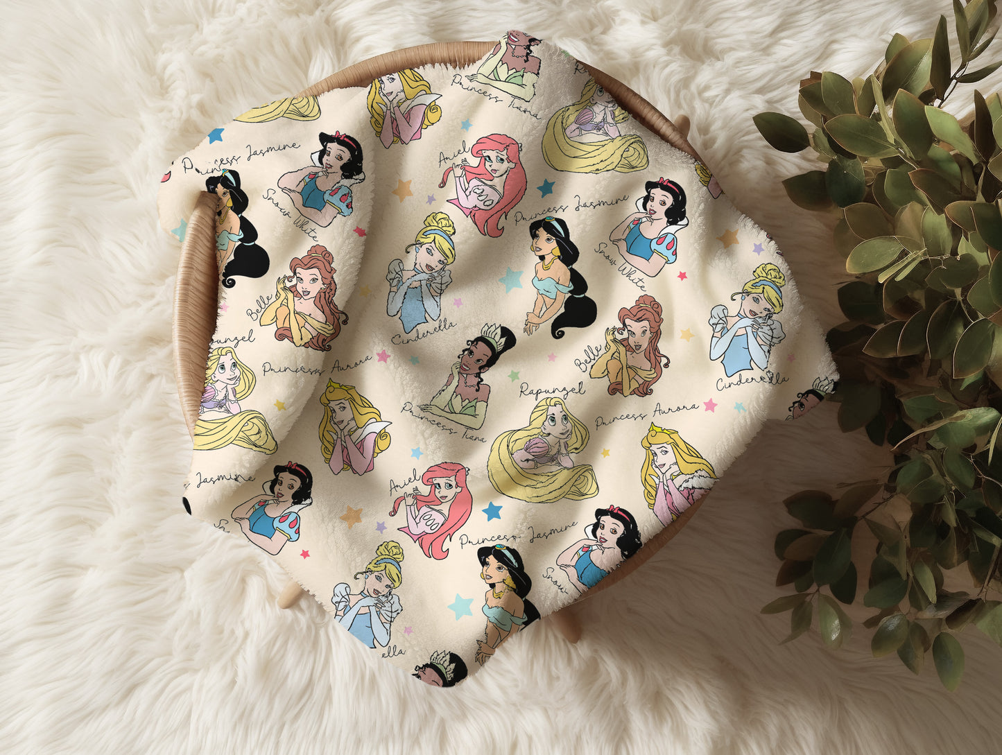 Personalized Disney Princesses Blanket