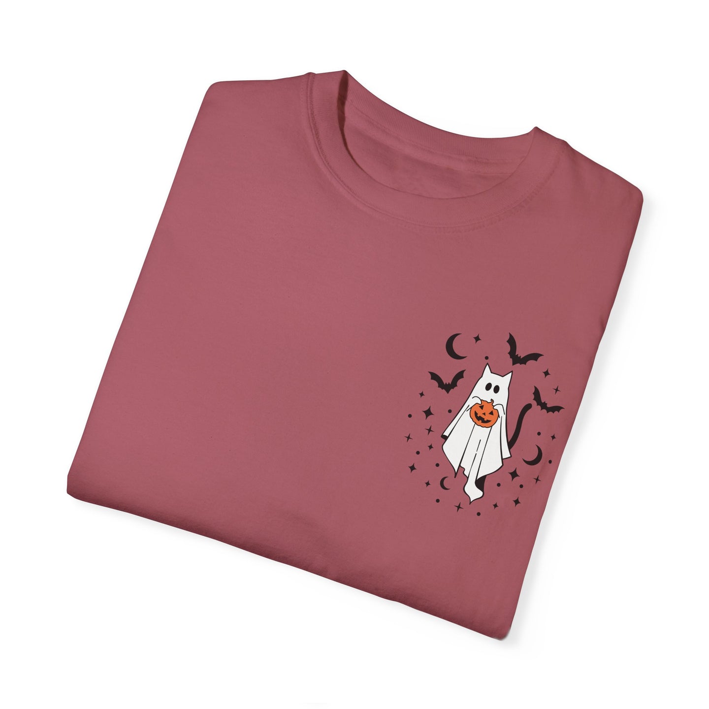 Ghost Kitty Comfort Colors T-shirt for Halloween Fall