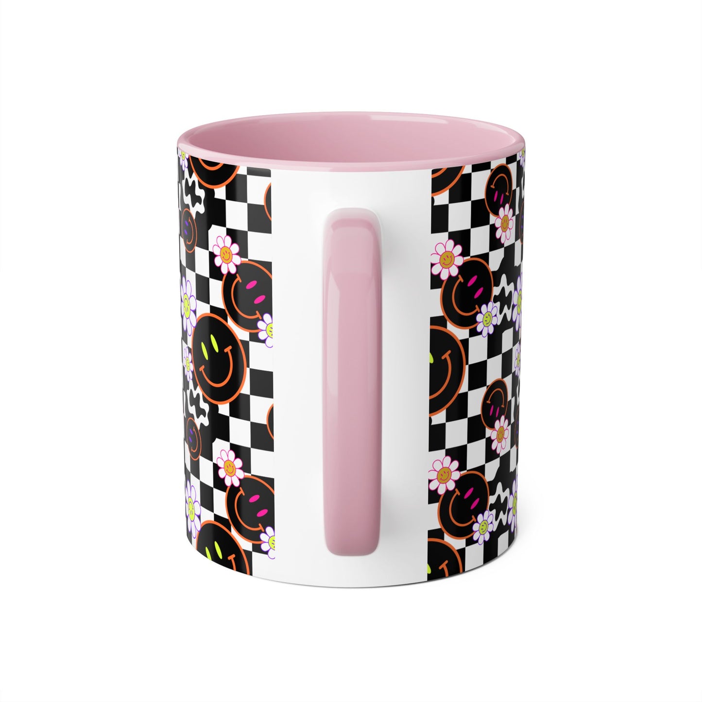 Smiley Checkered Mug 11oz