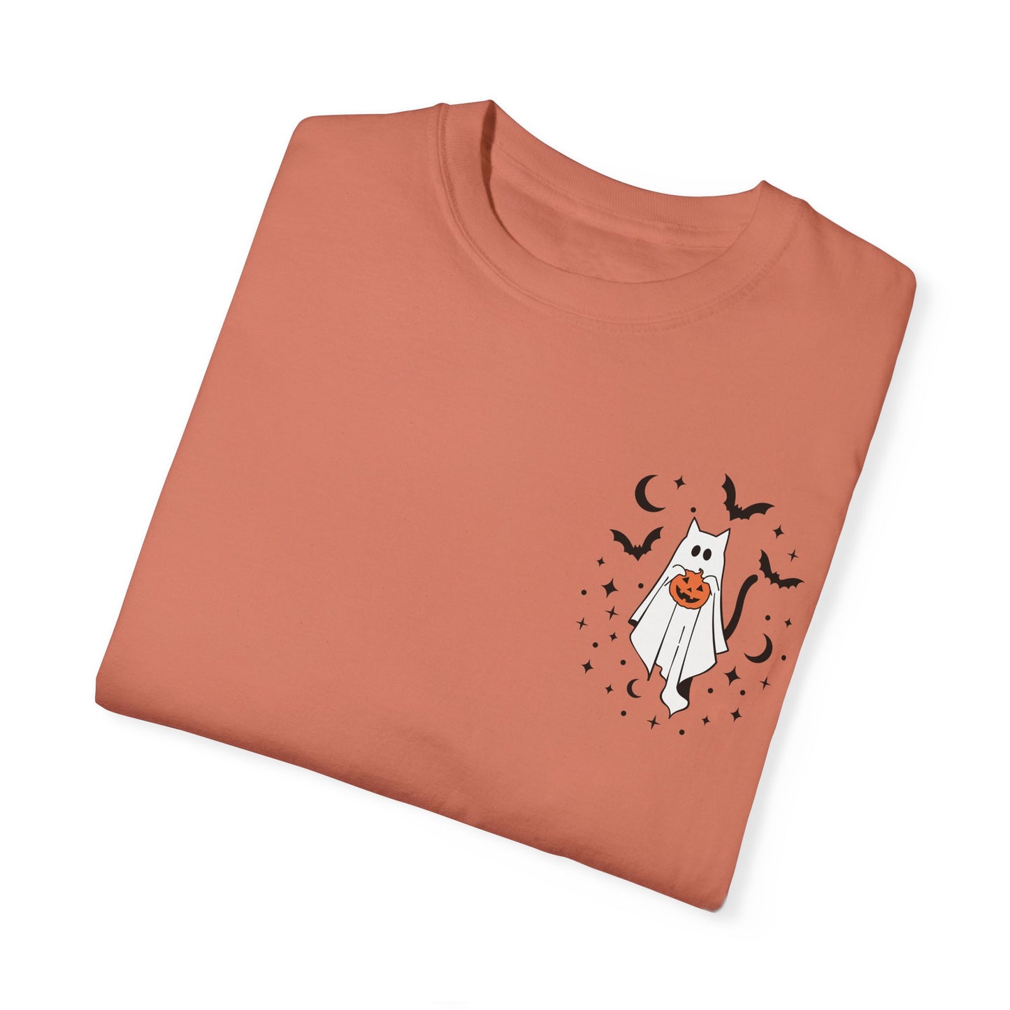Ghost Kitty Comfort Colors T-shirt for Halloween Fall