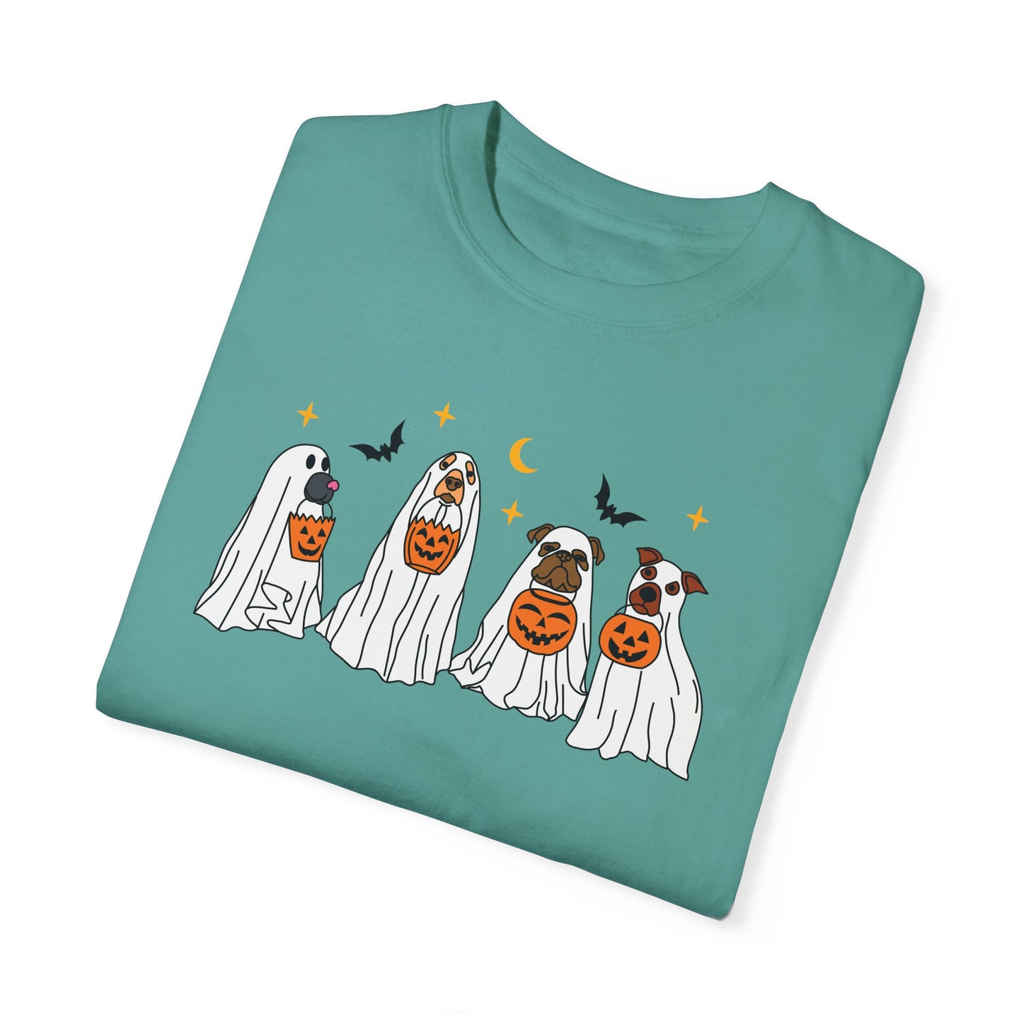 Ghost Dog Comfort Colors T-shirt for Halloween Fall