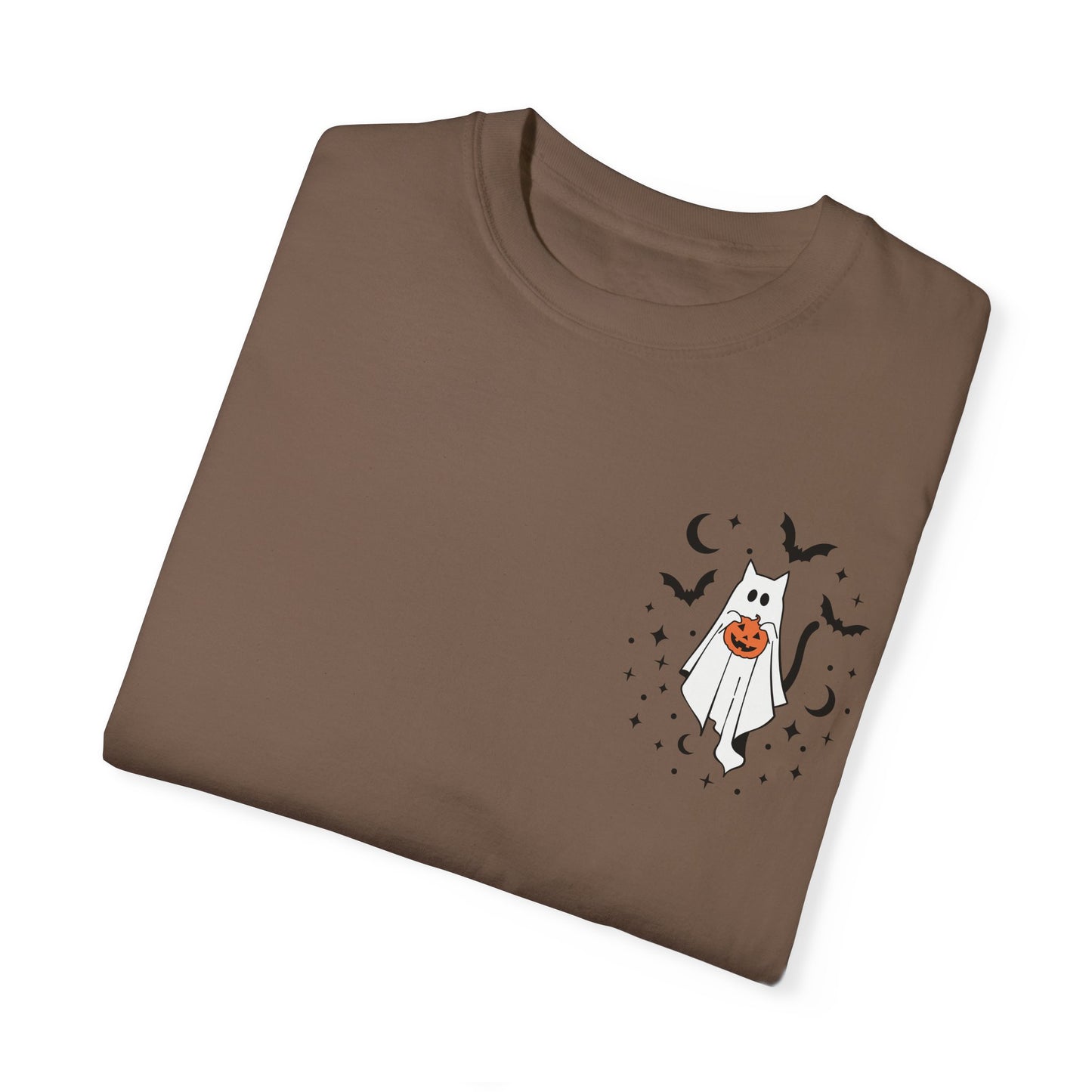Ghost Kitty Comfort Colors T-shirt for Halloween Fall