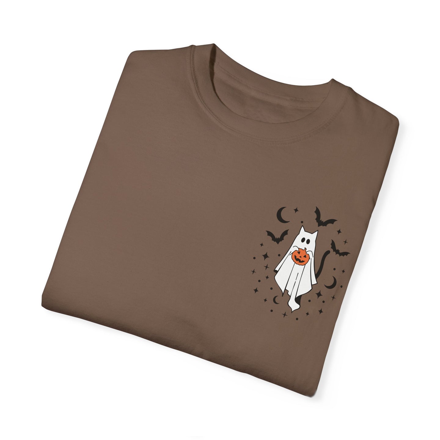 Ghost Kitty Comfort Colors T-shirt for Halloween Fall
