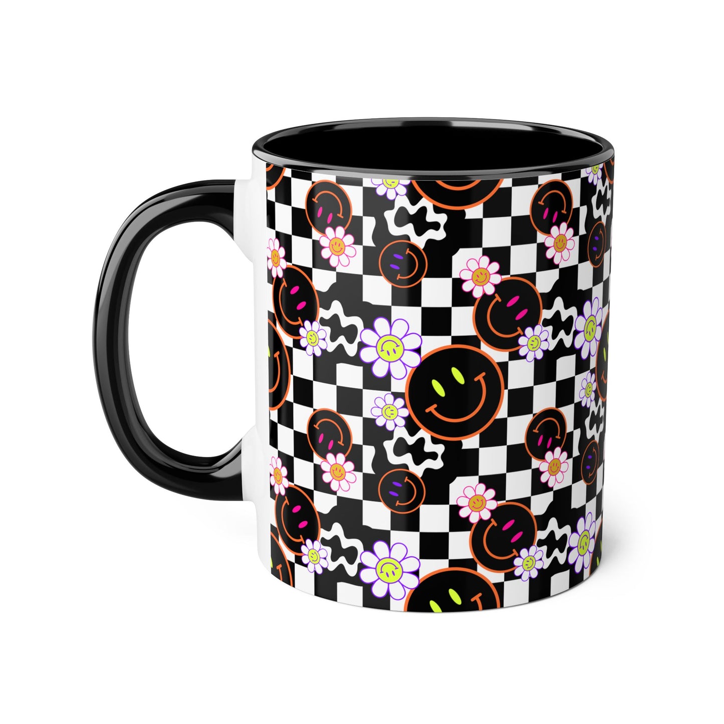 Smiley Checkered Mug 11oz