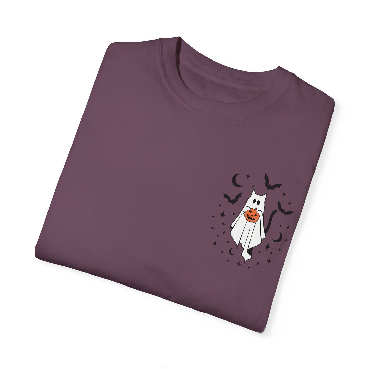 Ghost Kitty Comfort Colors T-shirt for Halloween Fall