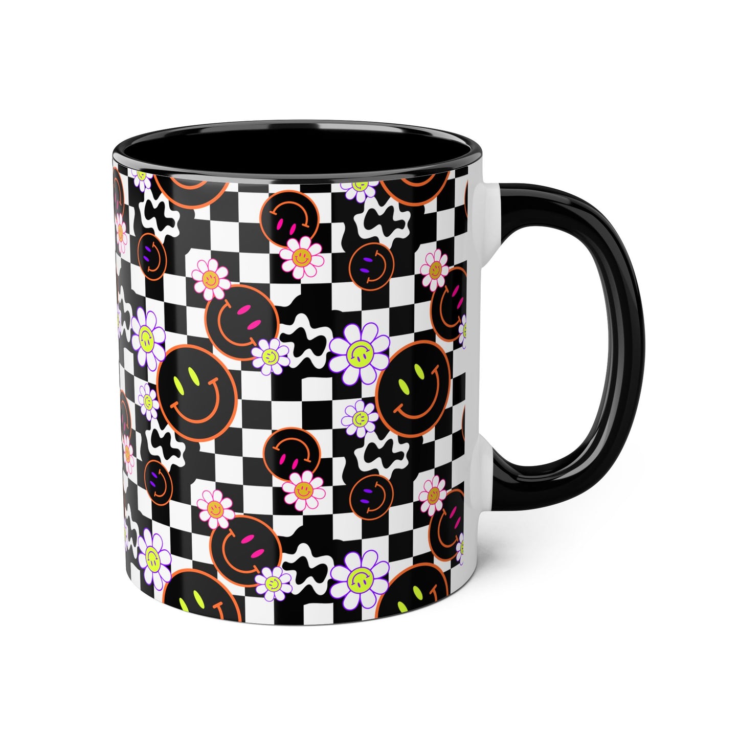 Smiley Checkered Mug 11oz