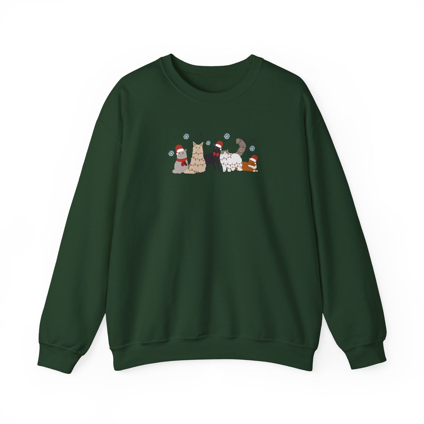 Cute Cat Christmas Sweatshirt -  Sizes small to 5XL