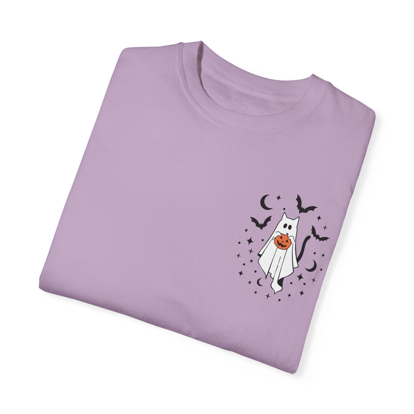 Ghost Kitty Comfort Colors T-shirt for Halloween Fall