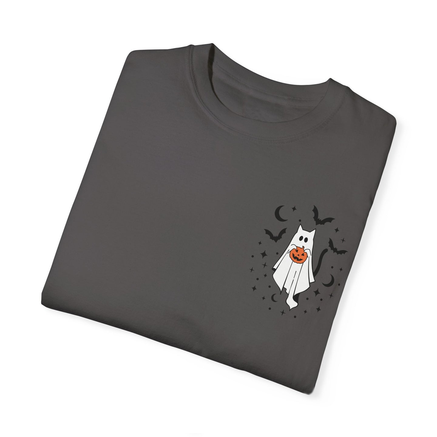 Ghost Kitty Comfort Colors T-shirt for Halloween Fall