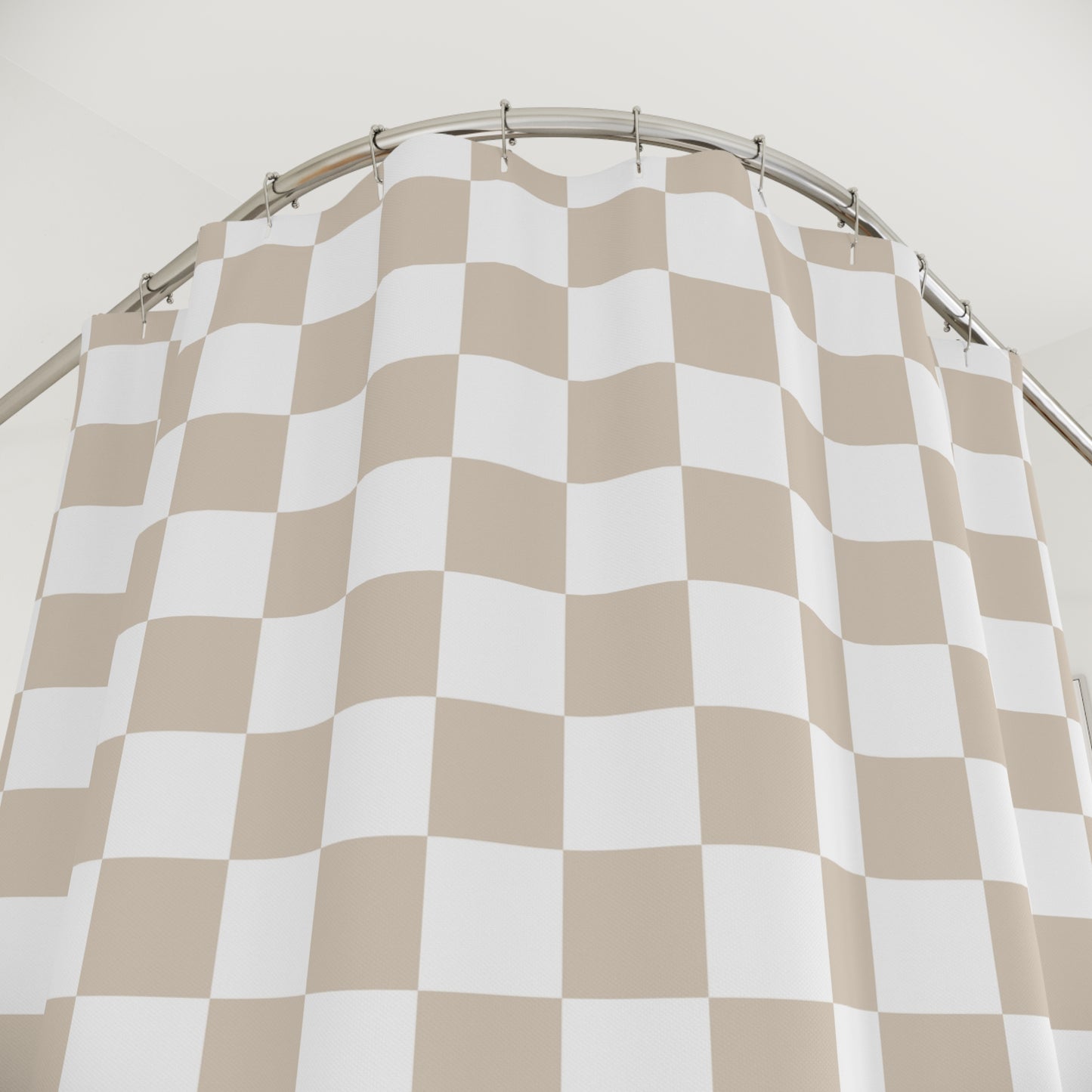 Personalized Checkered Shower Curtain