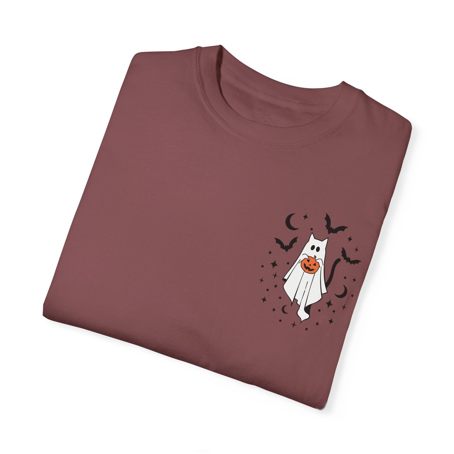 Ghost Kitty Comfort Colors T-shirt for Halloween Fall