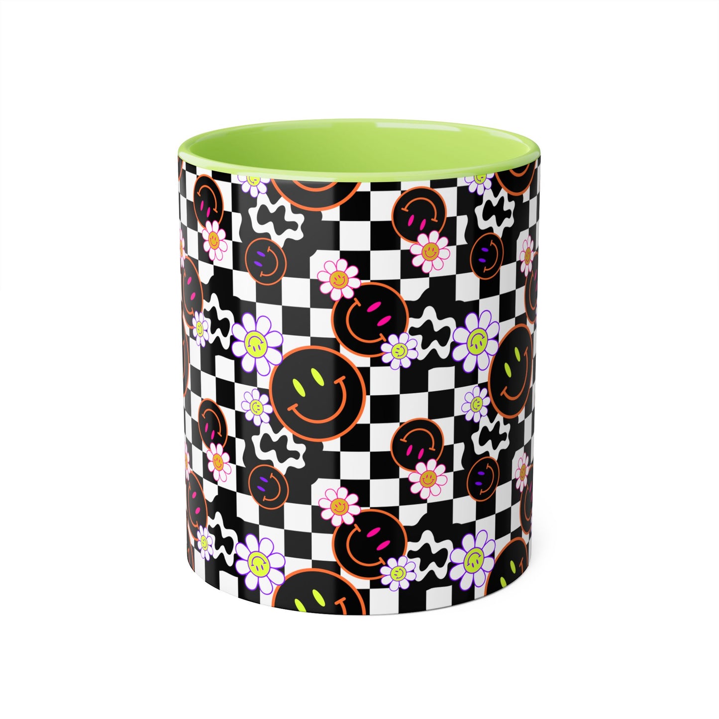 Smiley Checkered Mug 11oz