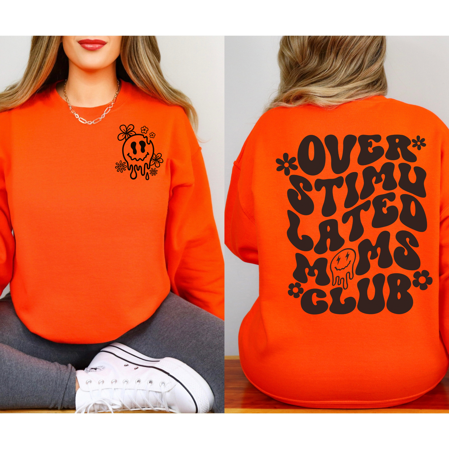 Over Stimulated Moms club Crewneck Sweatshirt