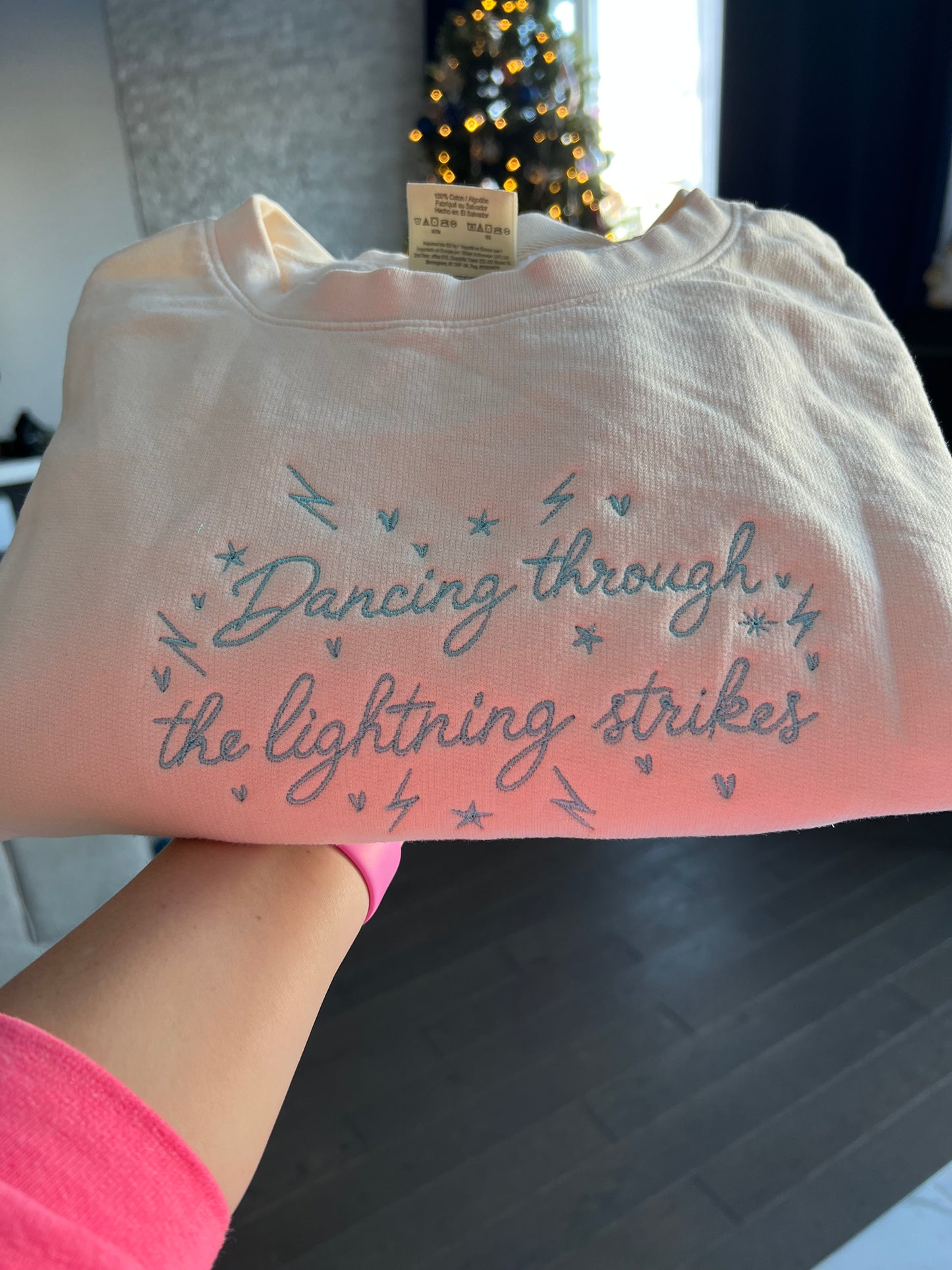 Taylor Swift inspired Embroidery Sweater / T-shirt my dancing through the lighting strike