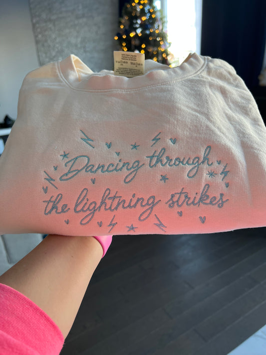 Taylor Swift inspired Embroidery Sweater / T-shirt my dancing through the lighting strike