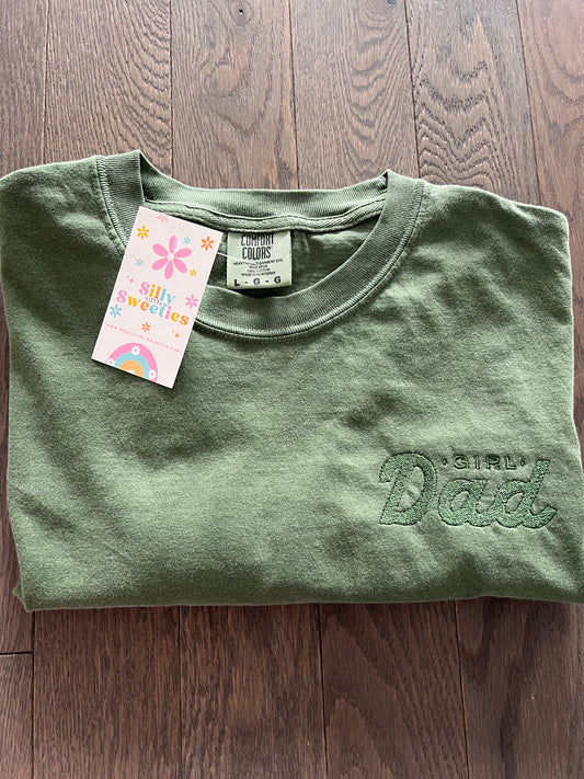 Girl Dad Embroidered t-shirt Comfort Colors
