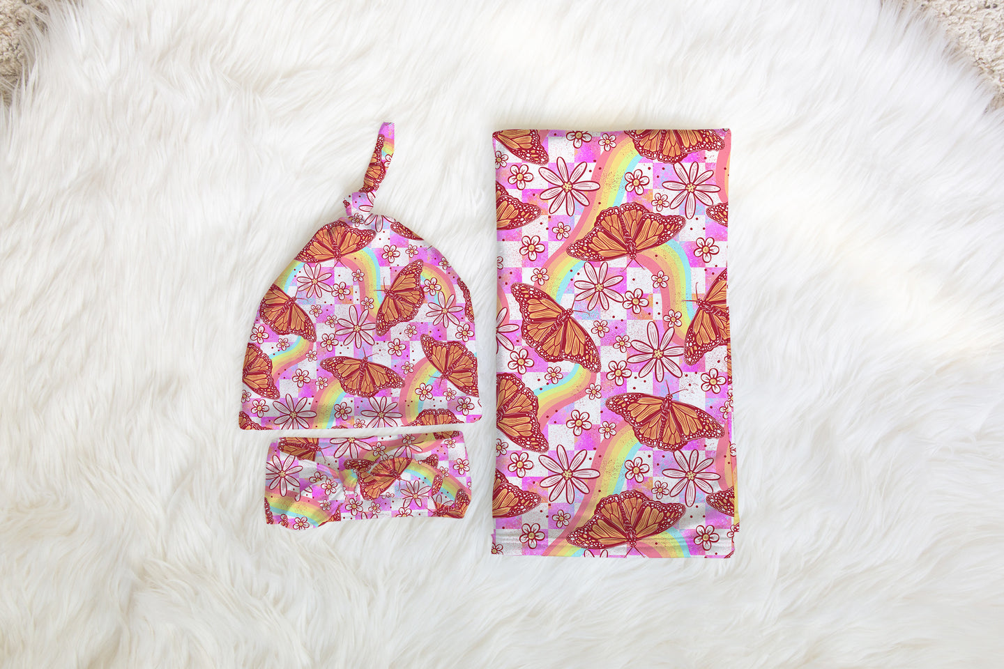 Personalized Butterfly Swaddle Set