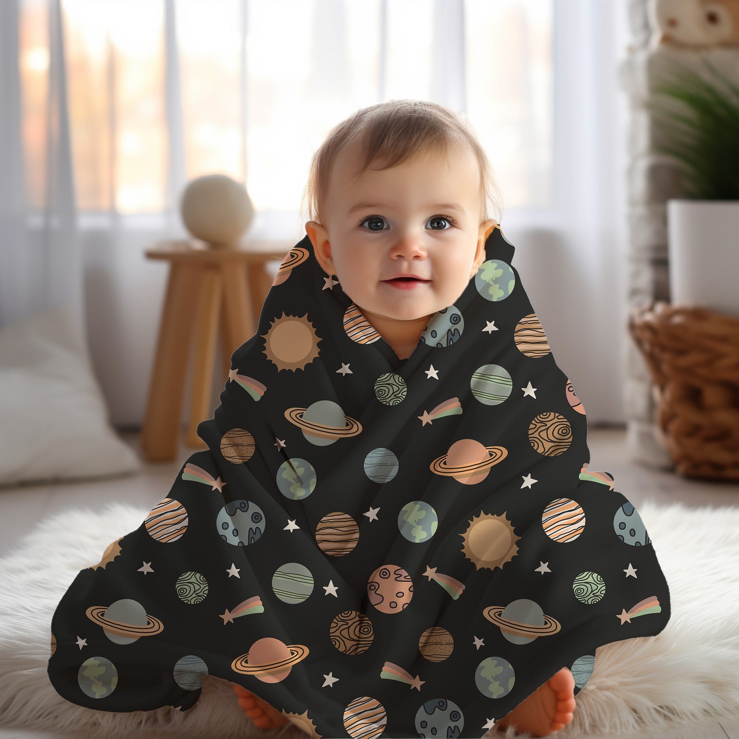 Personalized Boys Planet Blanket