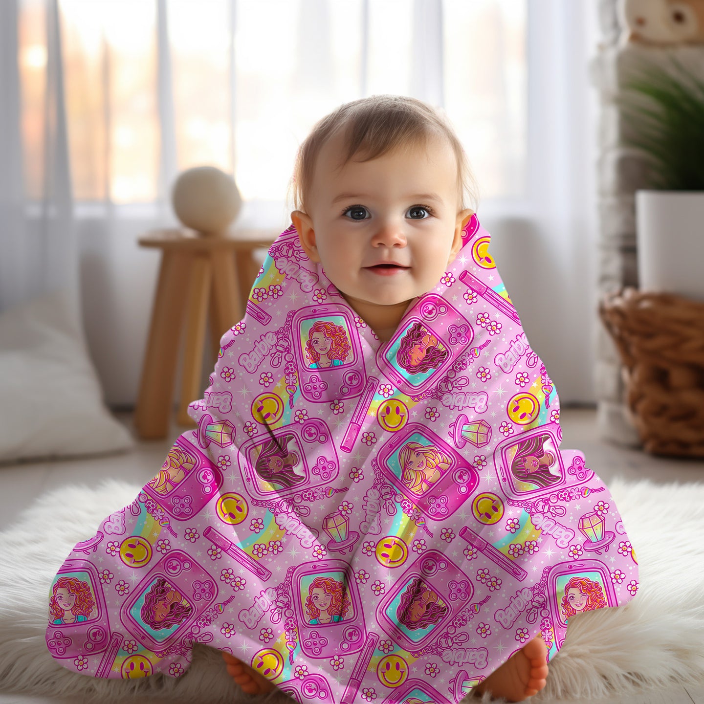 Personalized Barbie Blanket