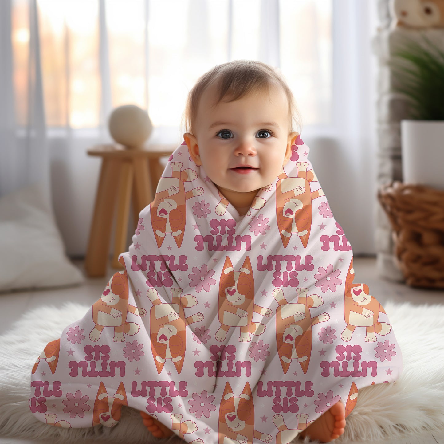 Personalized Little Sis Bingo Blanket