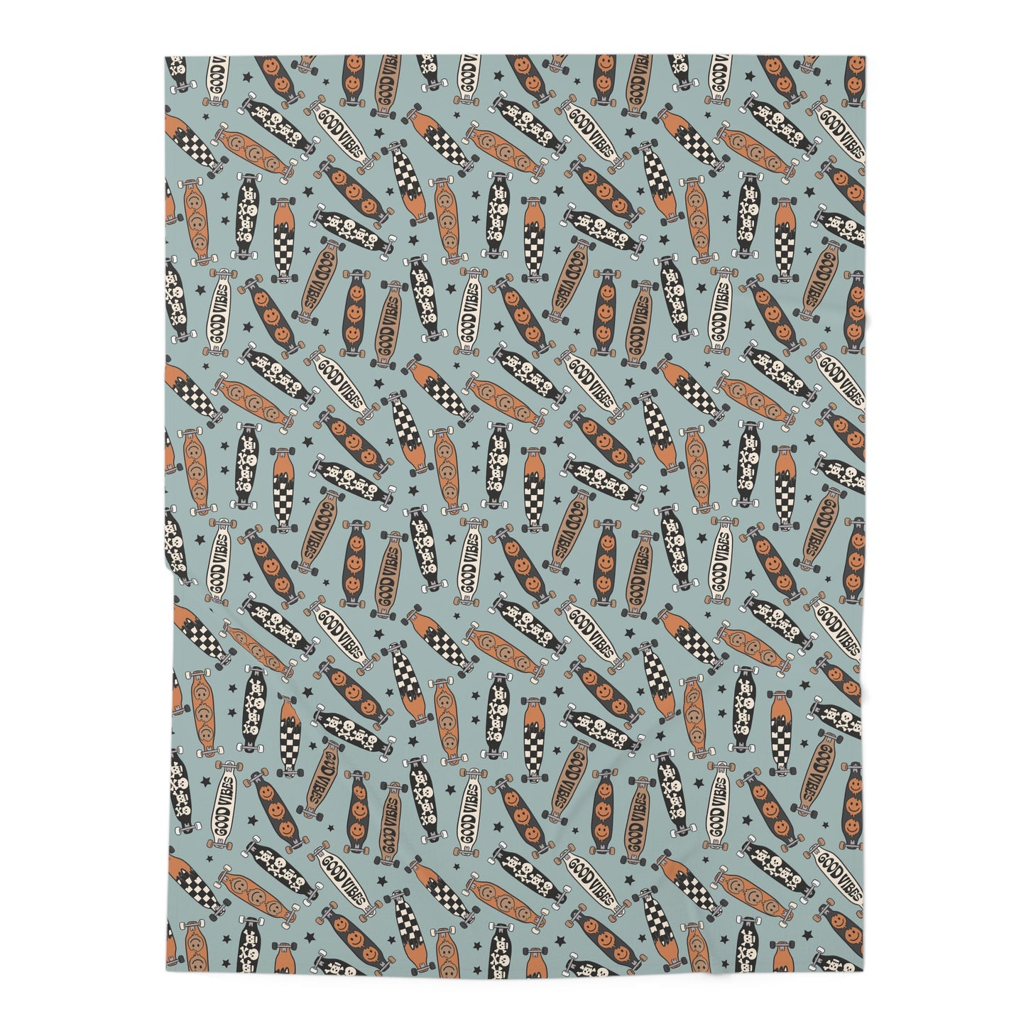 Personalized Boy Swaddle Hat Set Skateboard