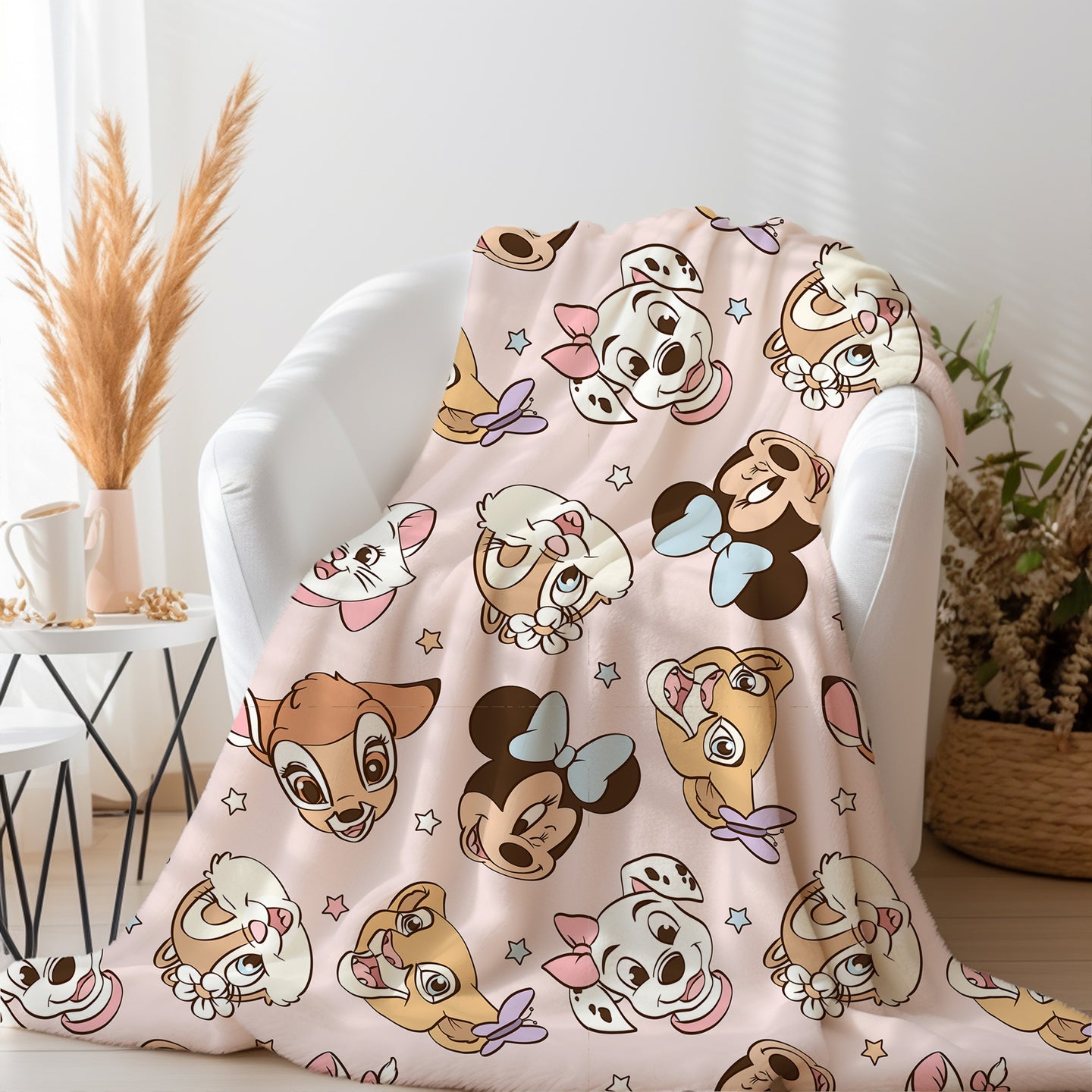 Personalized Pink Disney Friends Blanket