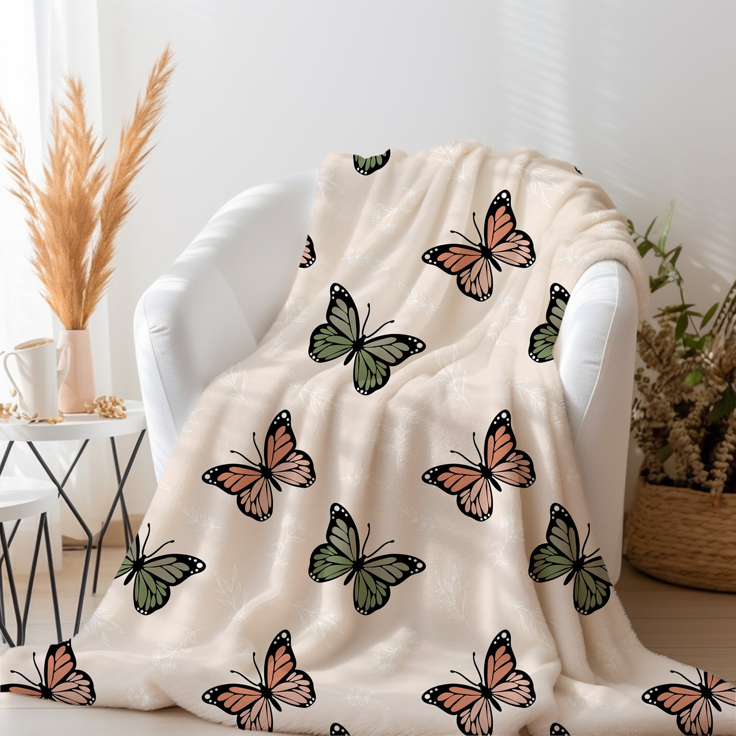 Personalized Boho Blanket Butterfly