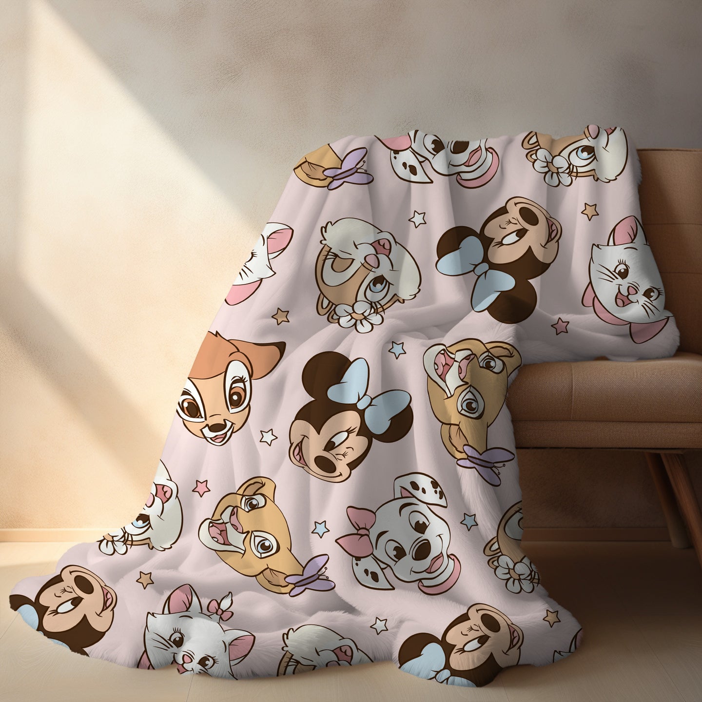 Personalized Pink Disney Friends Blanket