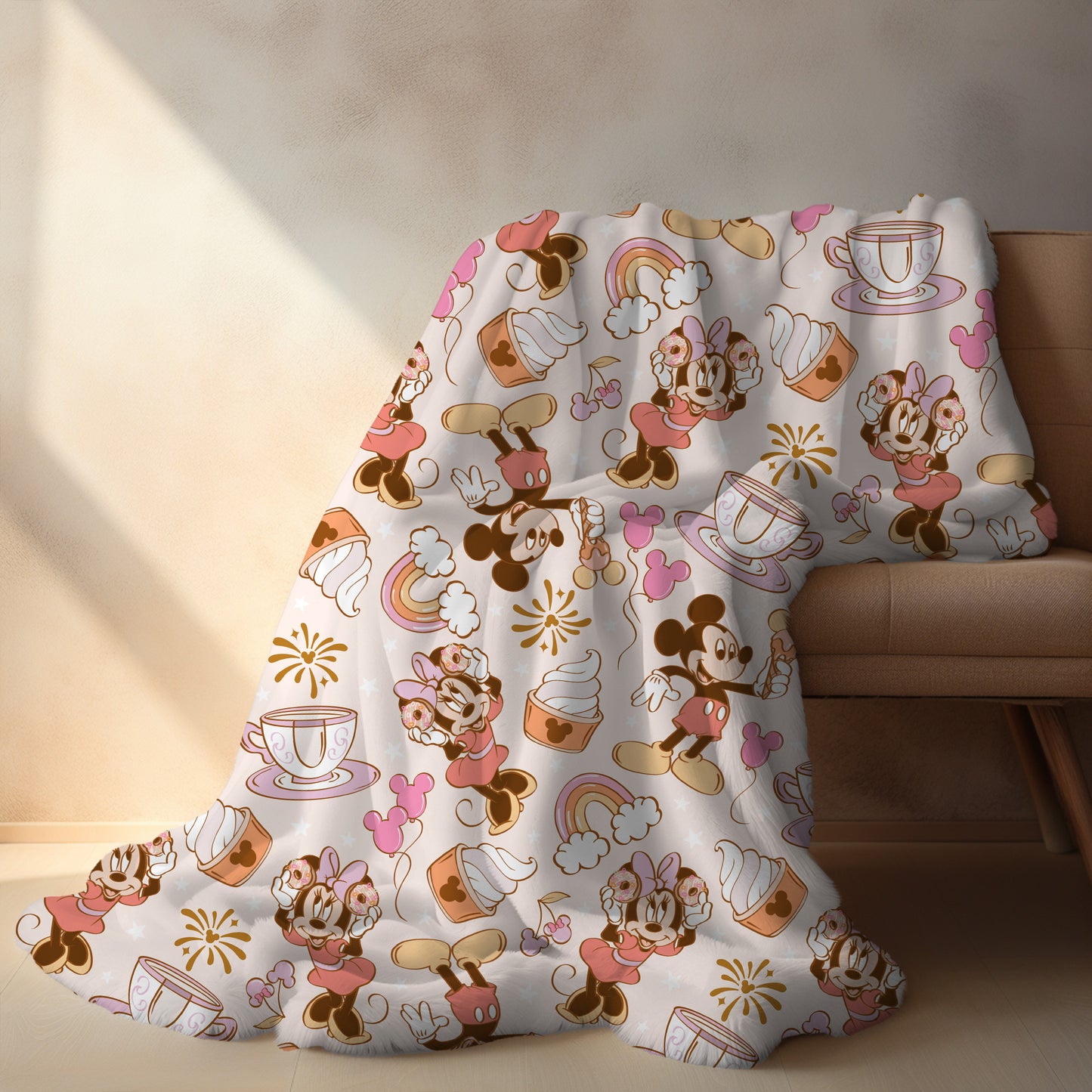 Personalized Micky and Minnie Mouse Disney Blanket