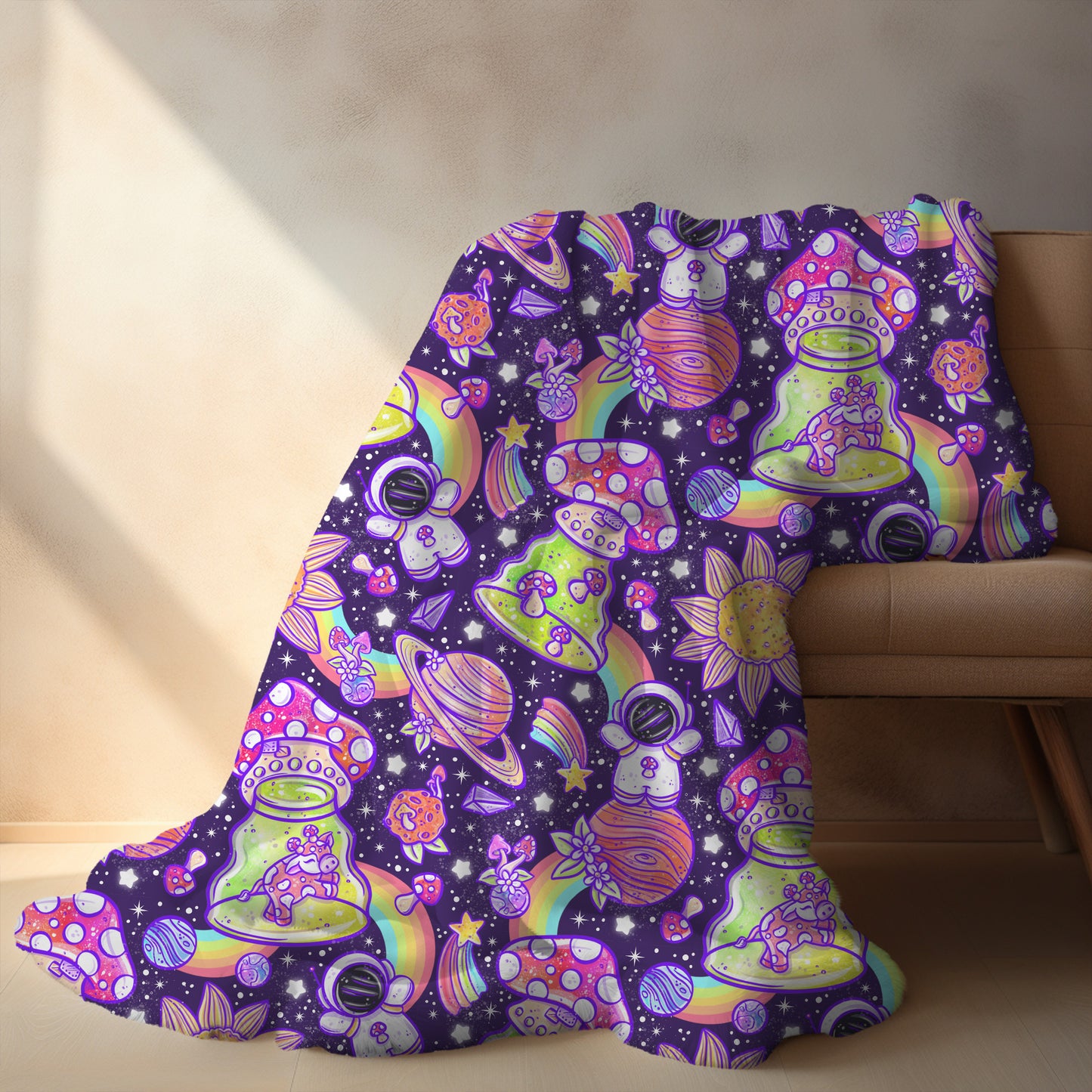 Personalized Space Toddler Blanket