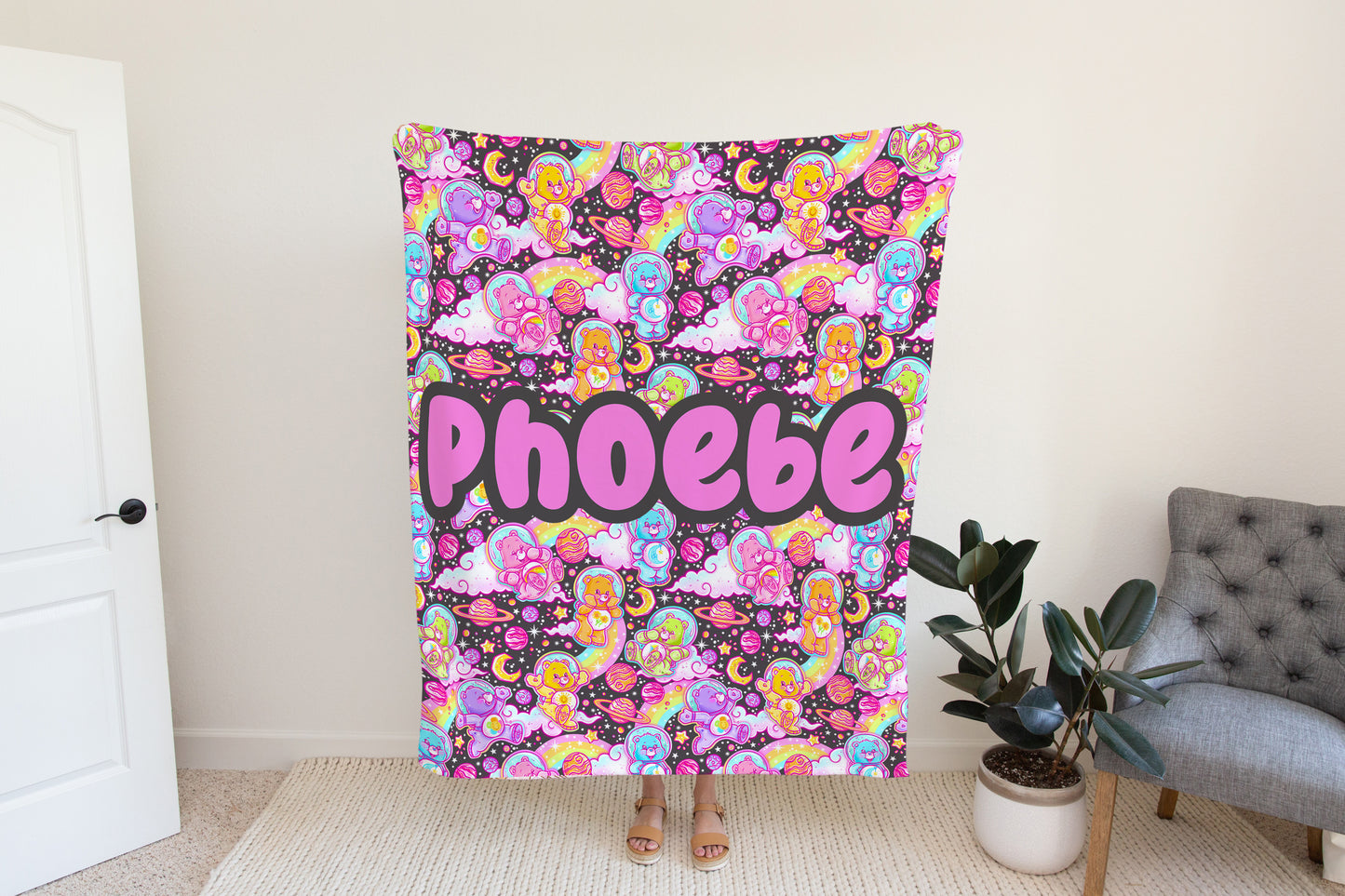 Personalized Care Bear Blanket