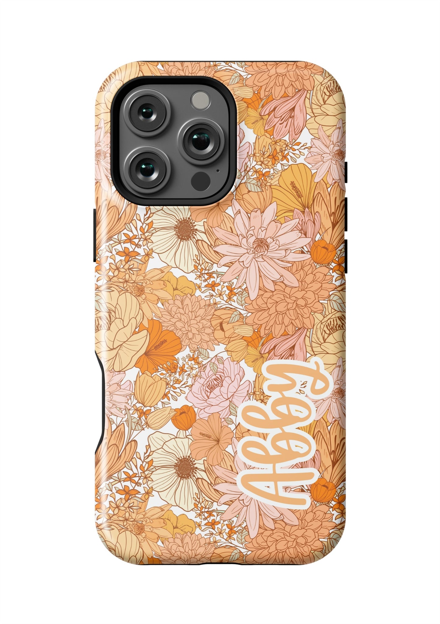 Personalized Floral IPhone 16 MAGSAFE TOUGH Case