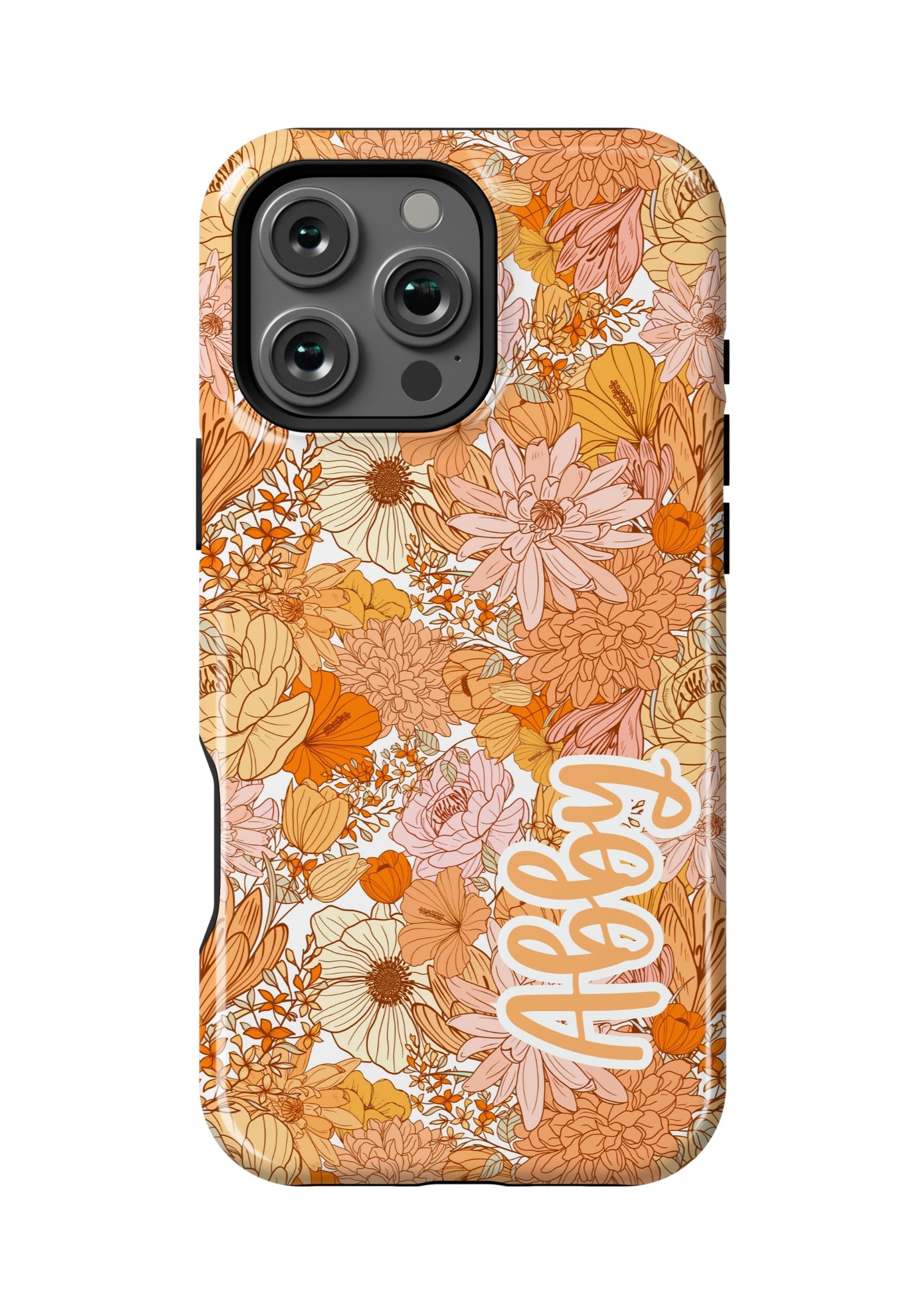 Personalized Floral IPhone 16 MAGSAFE TOUGH Case