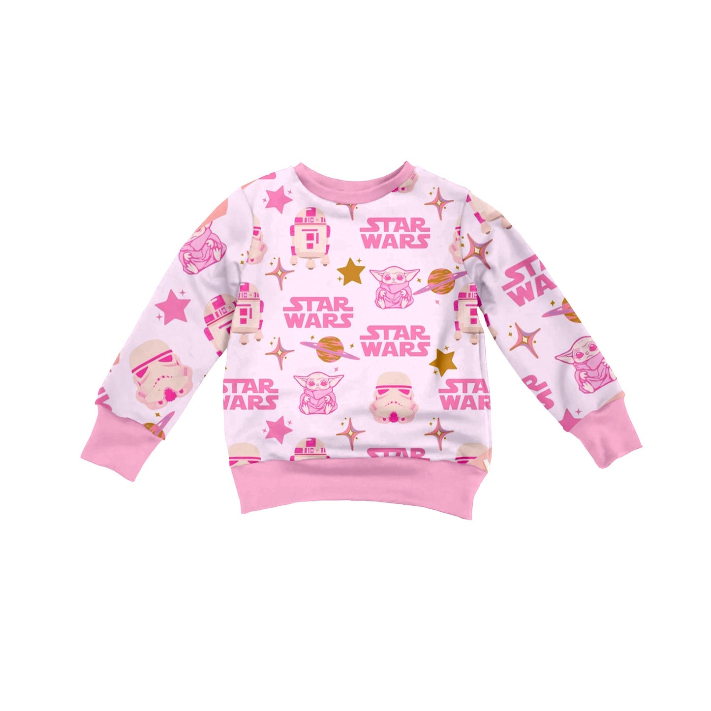 Pink Star Wars Baby and Kids Sweater