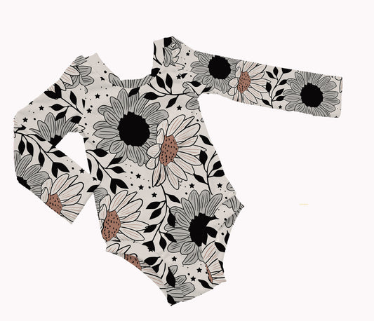 Boho Floral Onesie Long Sleeve / Short Sleeve