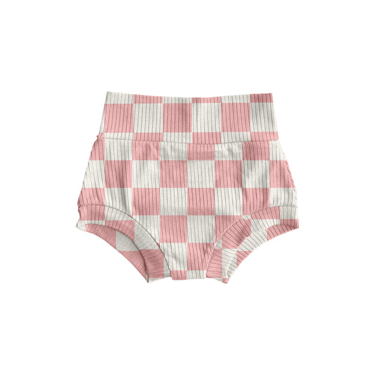 Pink Checkered Baby and Kids Shorts