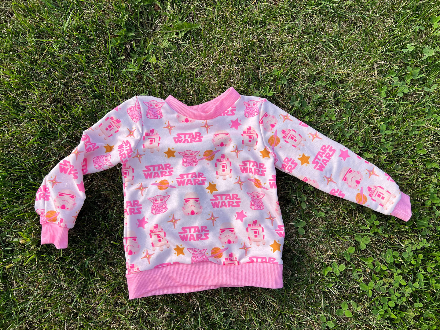 Pink Star Wars Baby and Kids Sweater