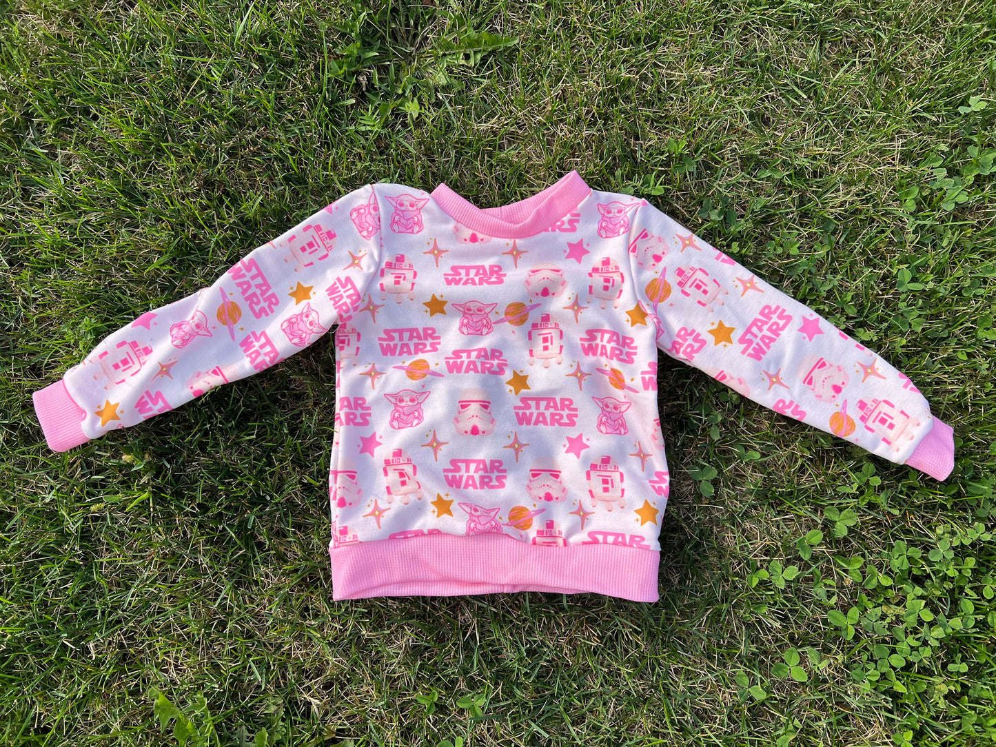 Pink Star Wars Baby and Kids Sweater