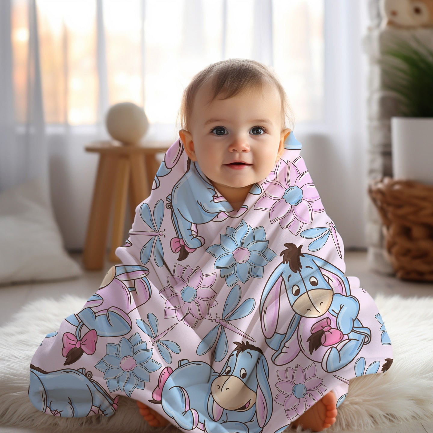 Personalized Eeyore Winnie the Pooh Blanket