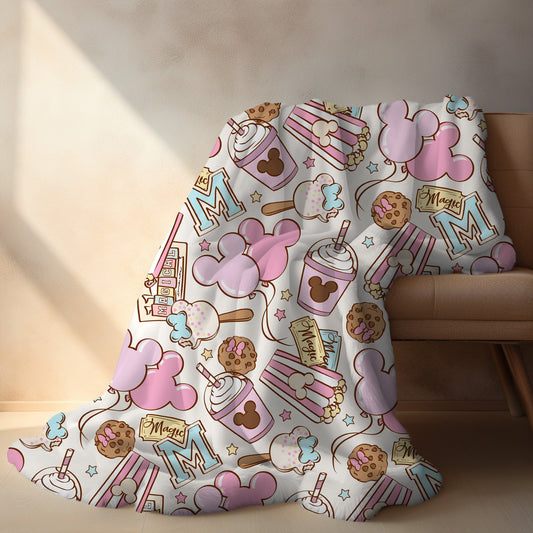 Personalized Pink Disney Blanket