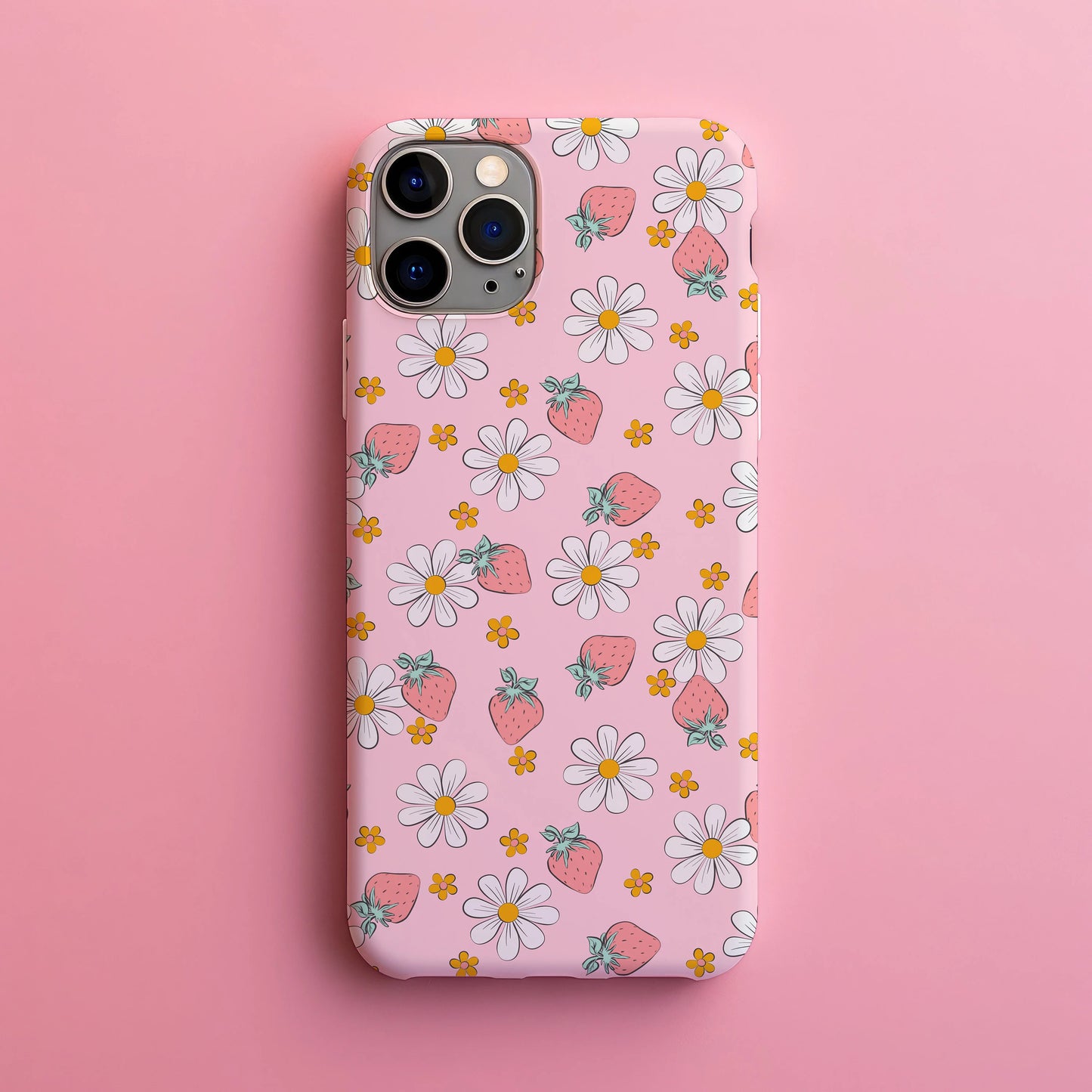 Strawberry Personalized Tough Phone Case for iPhone, Samsung and Google Phones
