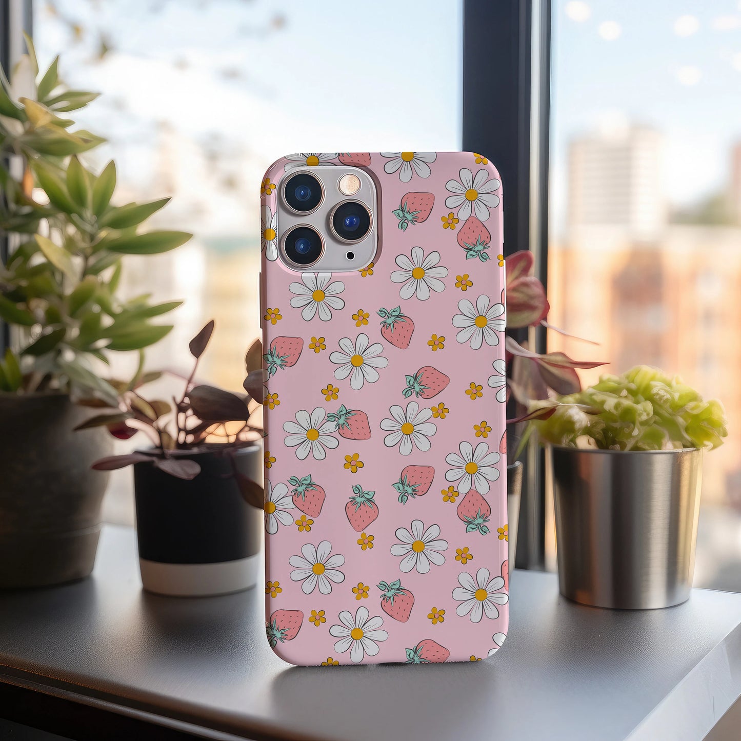 Strawberry Personalized Tough Phone Case for iPhone, Samsung and Google Phones