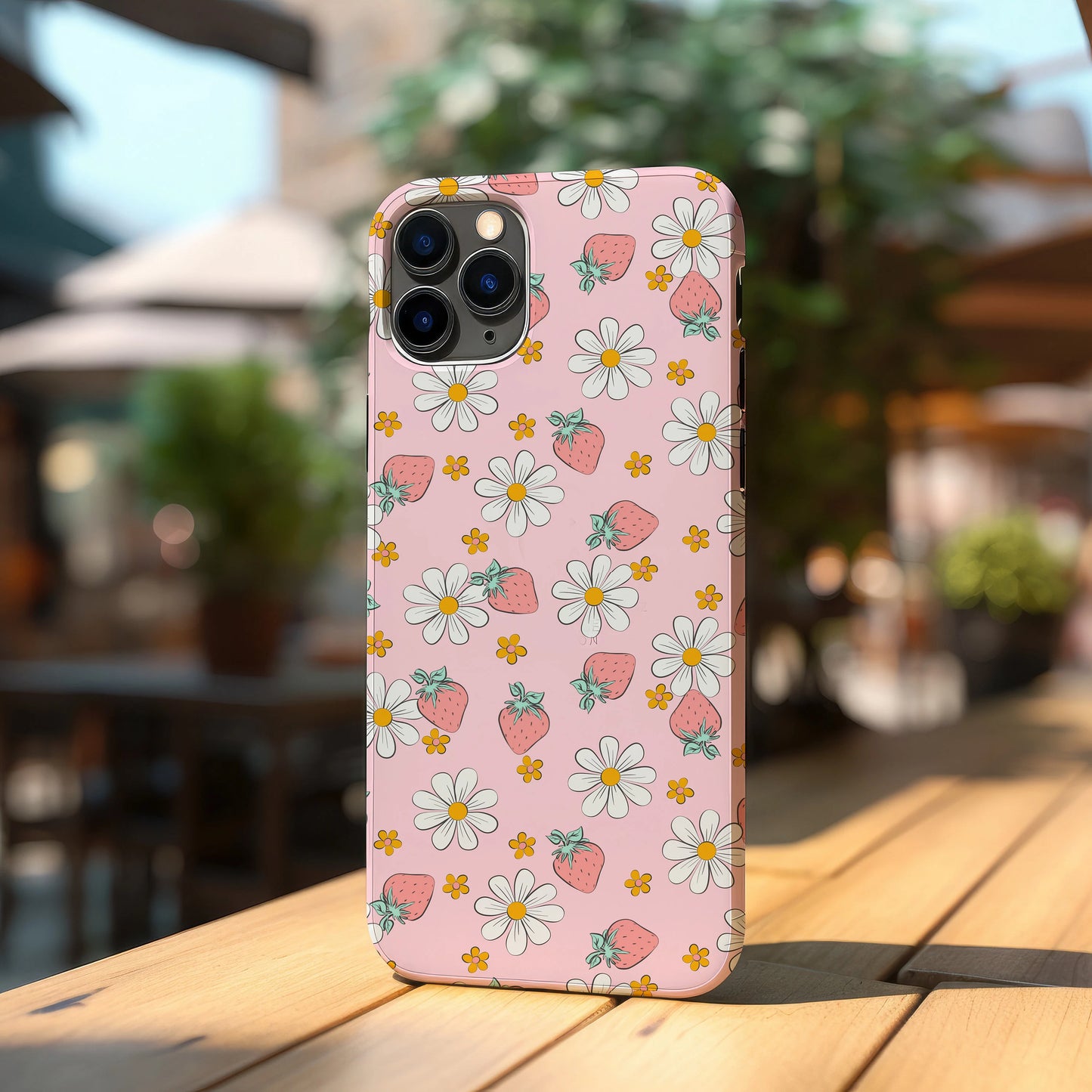 Strawberry Personalized Tough Phone Case for iPhone, Samsung and Google Phones